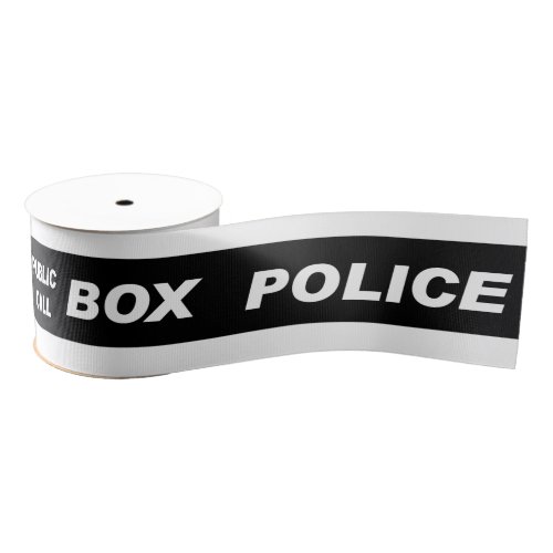 Police Public Call Phone Box Grosgrain Ribbon