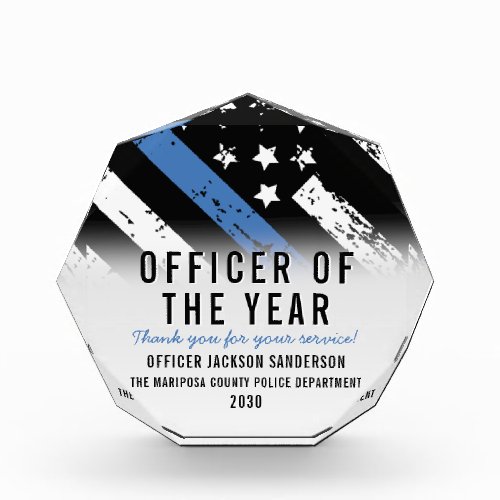 Police Recognition Law Employee of the Year Acrylic Award