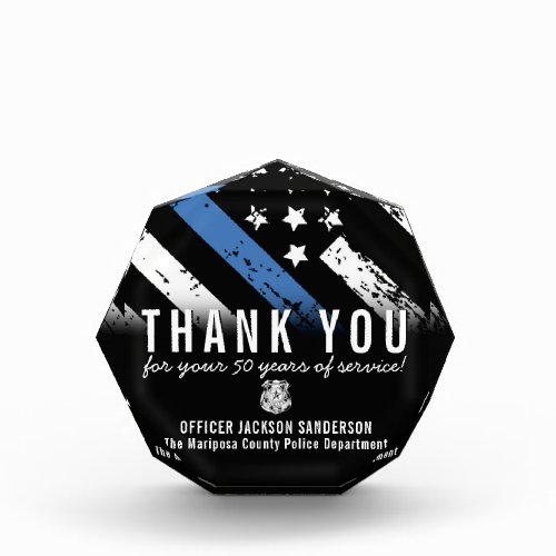 Police Retirement Anniversary Blue Line Employee