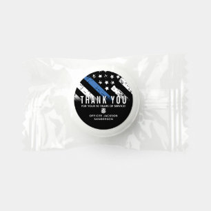 Police Retirement Anniversary Blue Line Flag Life Saver® Mints