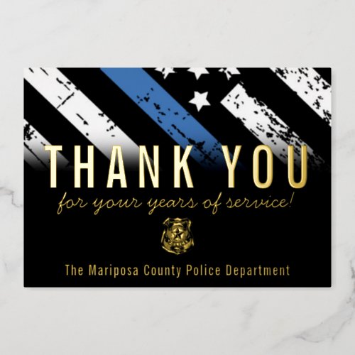 Police Retirement Anniversary Thank You Card