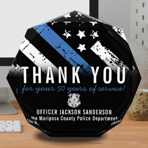 Police Retirement Appreciation Law Enforcement Acrylic Award