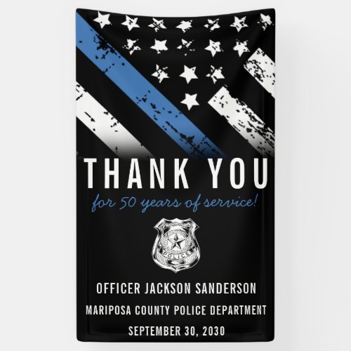 Police Retirement Appreciation Law Enforcement Banner