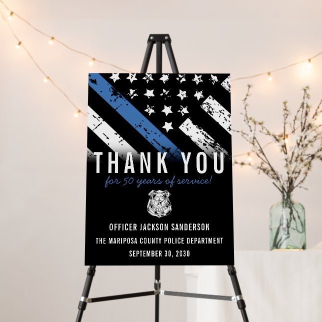 Police Retirement Appreciation Law Enforcement Foam Board (In Situ (Stand))