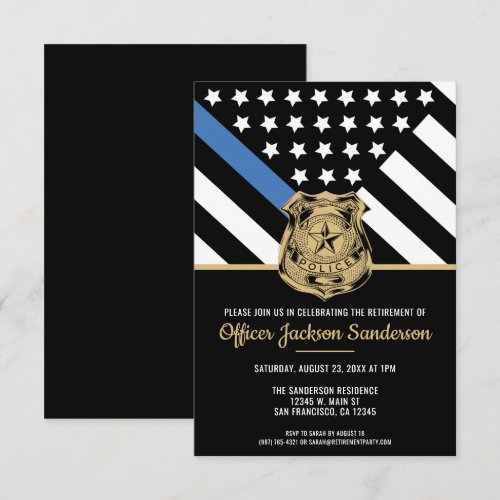 Police Retirement Blue Line Law Enforcement