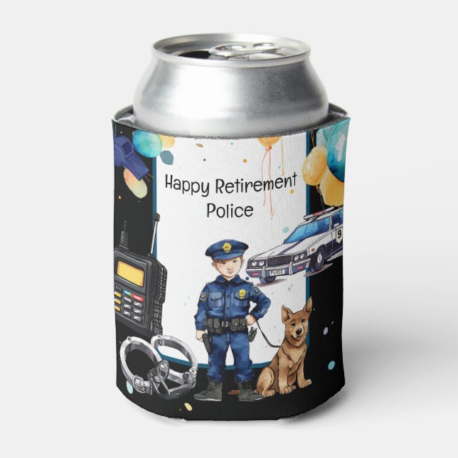 Police Retirement Can Cooler (Can Front)
