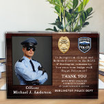 Police Retirement Custom Law Enforcement Officer Acrylic Award<br><div class="desc">Celebrate and show your appreciation to an outstanding Police Officer with this Police Retirement Award - Personalize this police retirement award with photo, officers name, text with law enforcement department name and community, and date of retirement. COPYRIGHT © 2020 Judy Burrows, Black Dog Art - All Rights Reserved. Police K9...</div>
