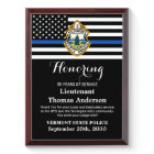Police Retirement Department Logo Thin Blue Line