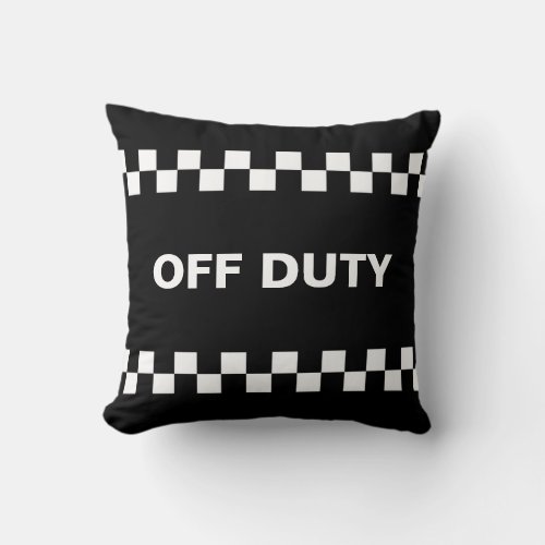 Police Retirement Gift Off Duty Police Officer Throw Pillow