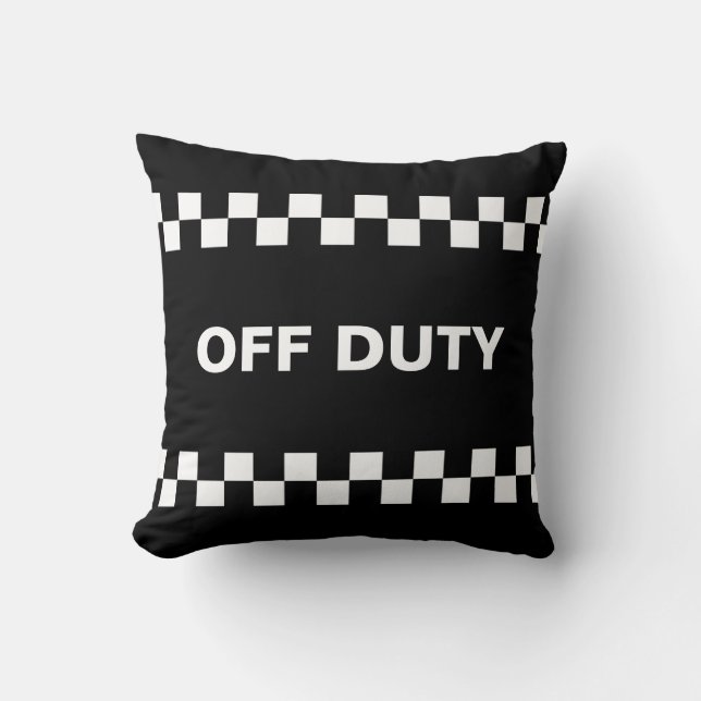 Police Retirement Gift Off Duty Police Officer Throw Pillow (Front)