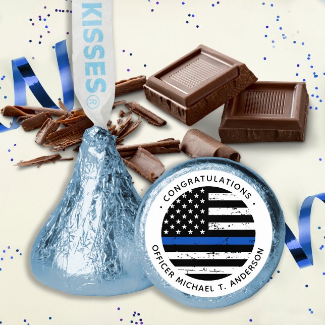 Police Retirement Graduation Party Personalized  Hershey®'s Kisses® (Creator Uploaded)