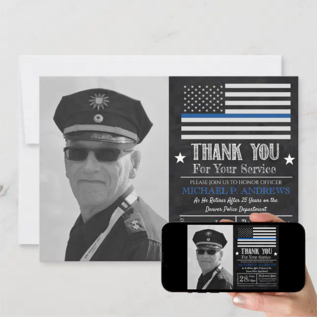 Police Retirement Invitation Zazzle