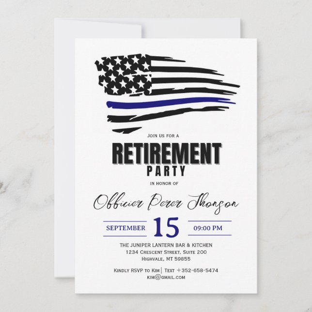 Police Retirement Invitation (Front)
