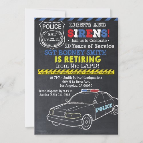 Police Retirement Invitation