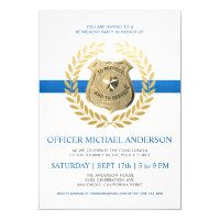 Police Retirement Invitations Zazzle