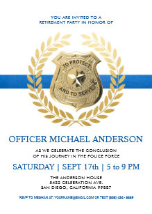 Police Retirement Invitations Zazzle