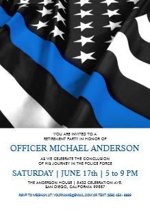 Police Retirement Invitations Zazzle