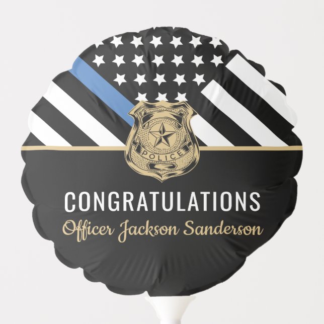 Police Retirement Law Enforcement Captain Sheriff Balloon (Front)