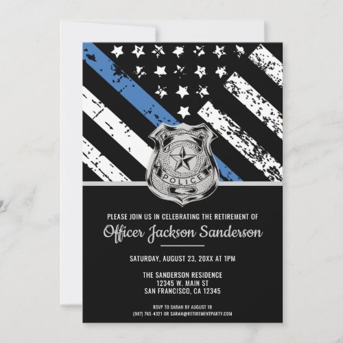 Police Retirement Law Enforcement Department Flag
