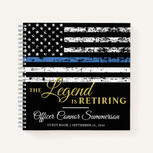 Police Retirement Law Enforcement Guestbook Notebook