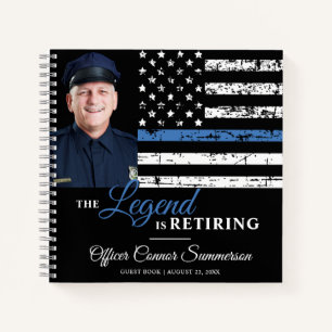 Police Retirement Law Enforcement Guestbook Notebook