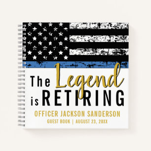 Police Retirement Law Enforcement Guestbook Notebook