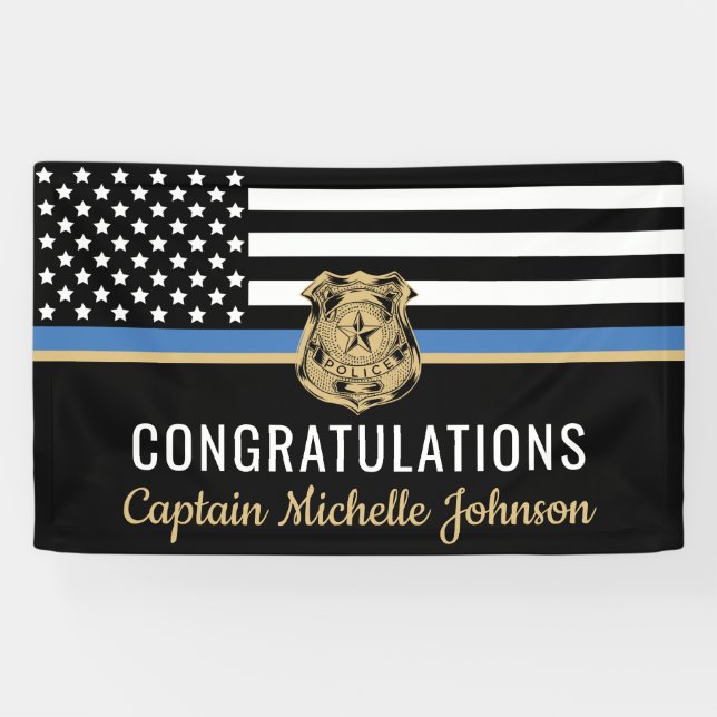 Police Retirement Law Enforcement Officer Banner (Horizontal)