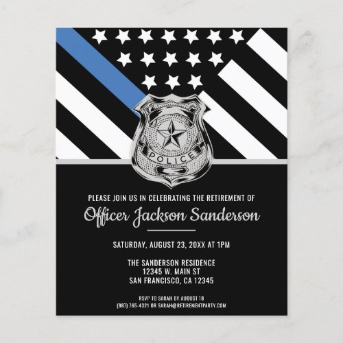 Police Retirement Law Enforcement Party Invitation
