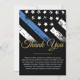 Police Retirement Law Enforcement Thank You Card