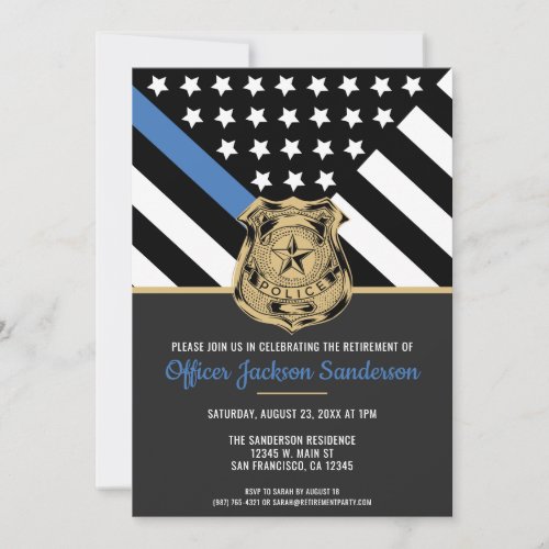 Police Retirement Law Enforcement Thin Blue Line