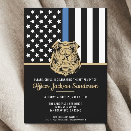 Police Retirement Law Enforcement Thin Blue Line