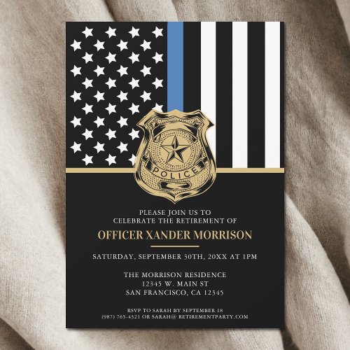 Police Retirement Law Enforcement Thin Blue Line