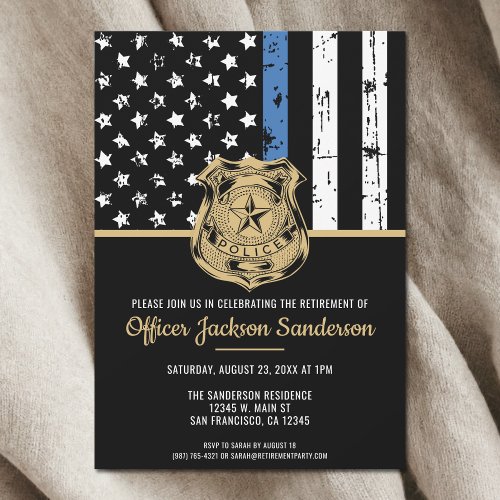 Police Retirement Law Enforcement Thin Blue Line