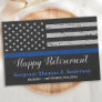 Police Retirement Leather Thin Blue Line Party Guest Book