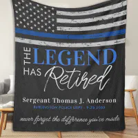 Thin blue best sale line fleece blanket