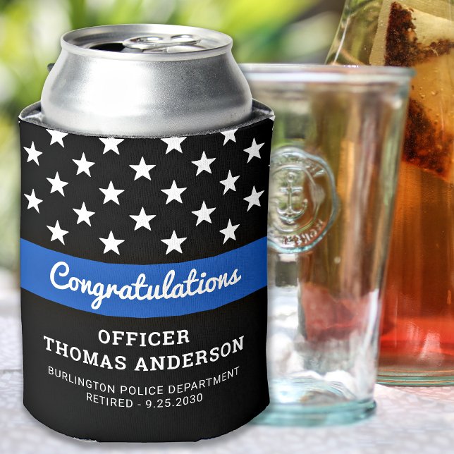 Police Retirement Party Congratulations Can Cooler (Creator Uploaded)