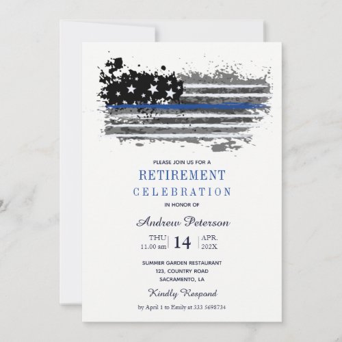 Police Retirement Party invitation