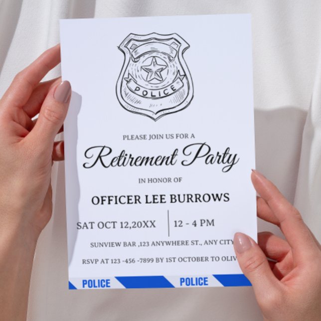  Police Retirement Party Invitation (Creator Uploaded)