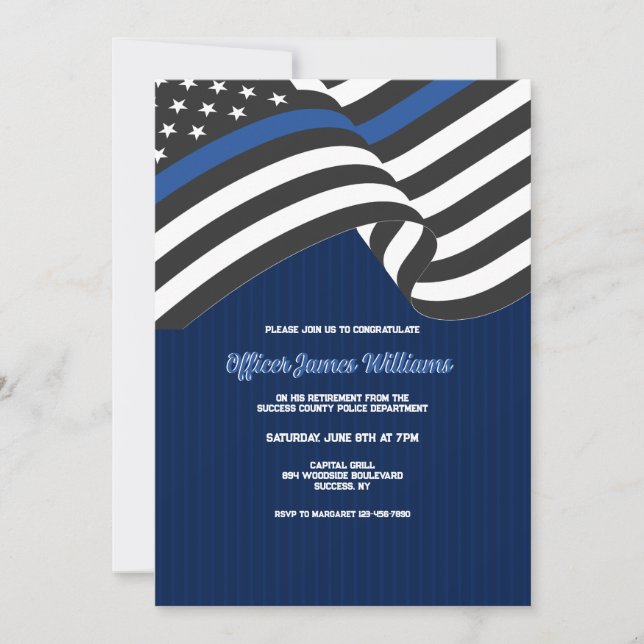 Police Retirement Party Invitation (Front)