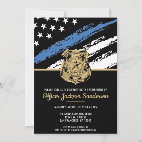 Police Retirement Party Law Enforcement Blue Line