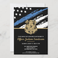 Police Retirement Party Law Enforcement Blue Line