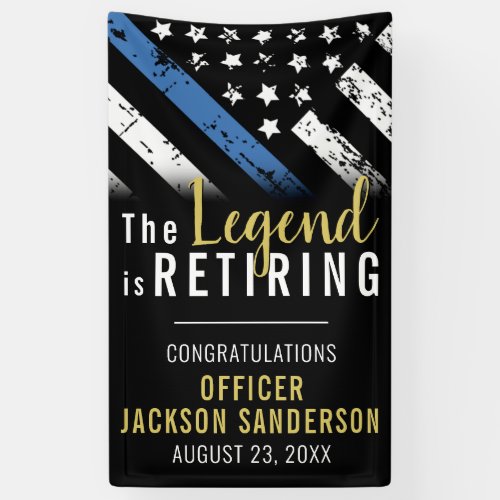 Police Retirement Party Law Enforcement Officer Banner