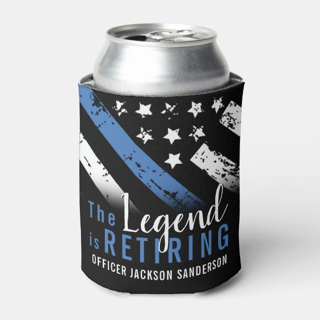 Police Retirement Party Law Enforcement Officer Can Cooler (Can Front)