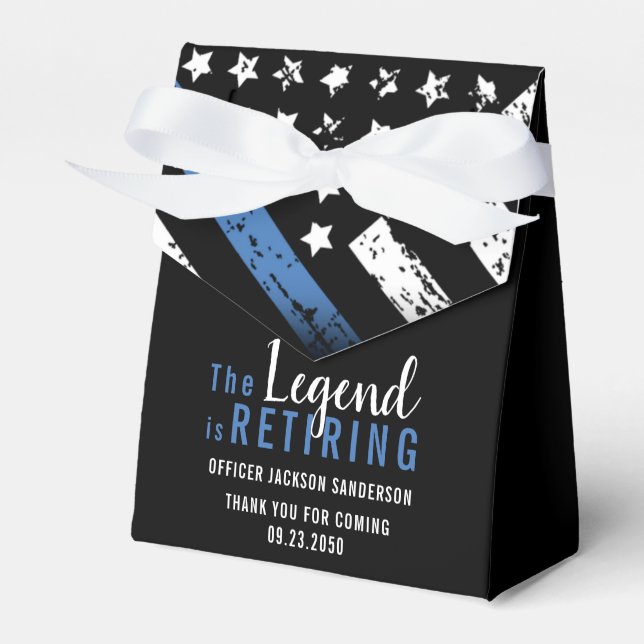 Police Retirement Party Law Enforcement Officer Favor Boxes (Front Side)
