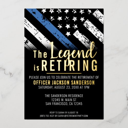 Police Retirement Party Law Enforcement Officer