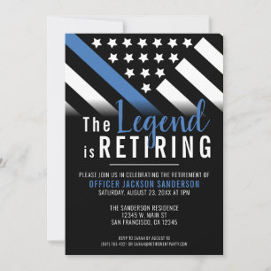 Police Retirement Party Law Enforcement Officer Invitation
