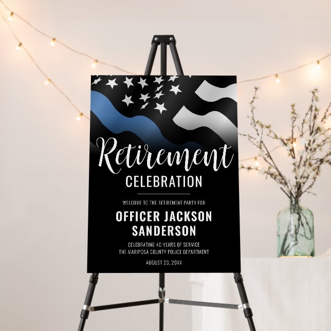Police Retirement Party Law Enforcement Welcome Foam Board (In Situ (Stand))