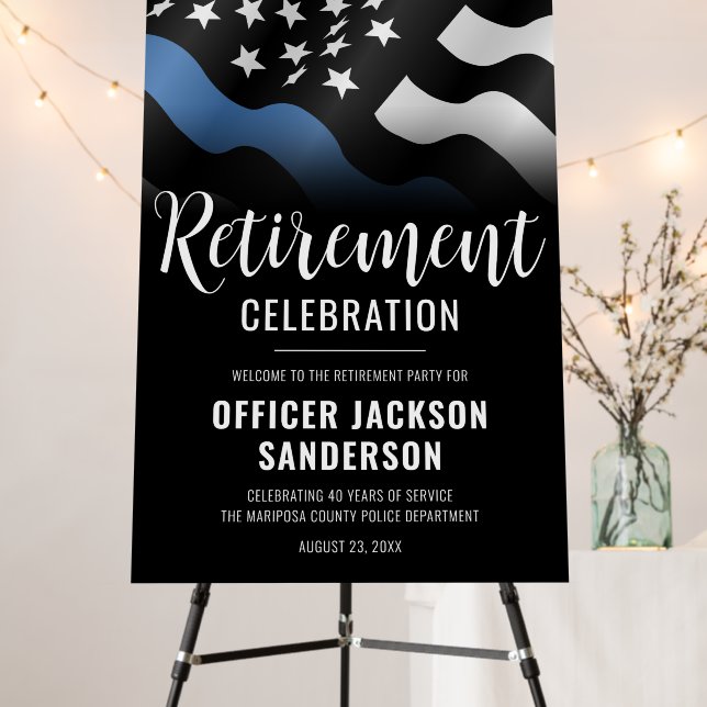 Police Retirement Party Law Enforcement Welcome Foam Board (In Situ (Stand))