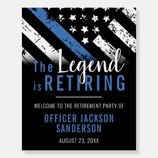 Police Retirement Party Law Enforcement Welcome Foam Board (Front)