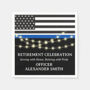 Police Retirement Party Napkins